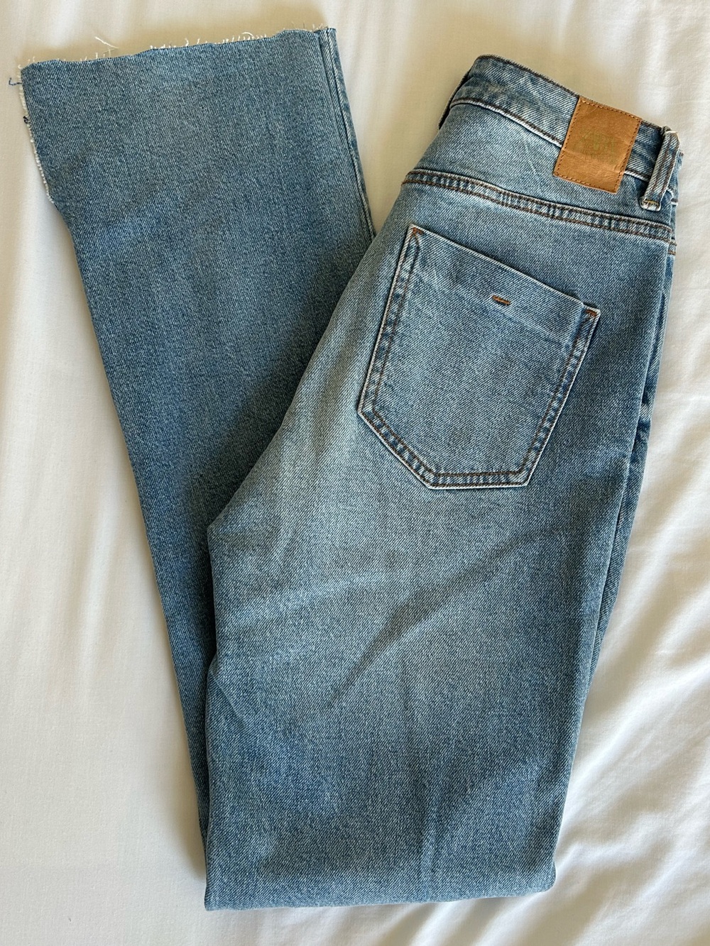 Zara split hem jeans